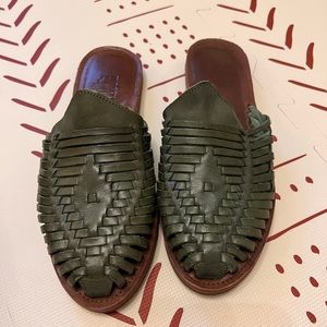 Espiritu huarache Mexican leather slip-one